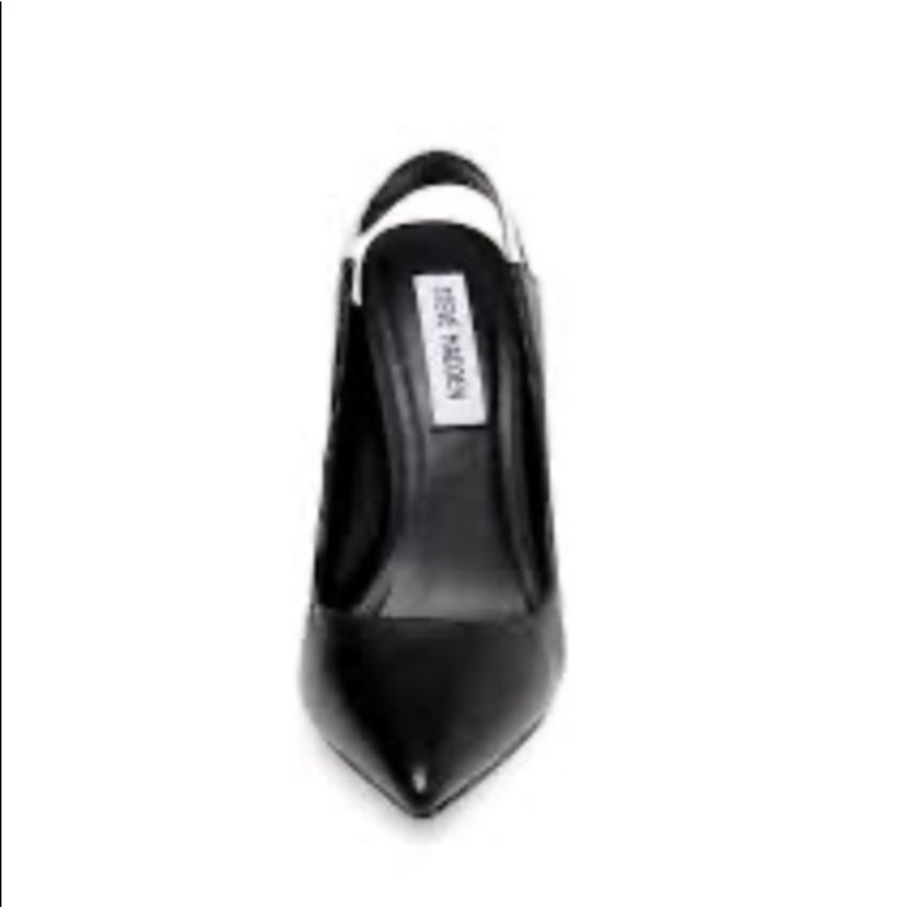 Steve Madden Darby Black Leather Varsity Slingback - Picture 4 of 8